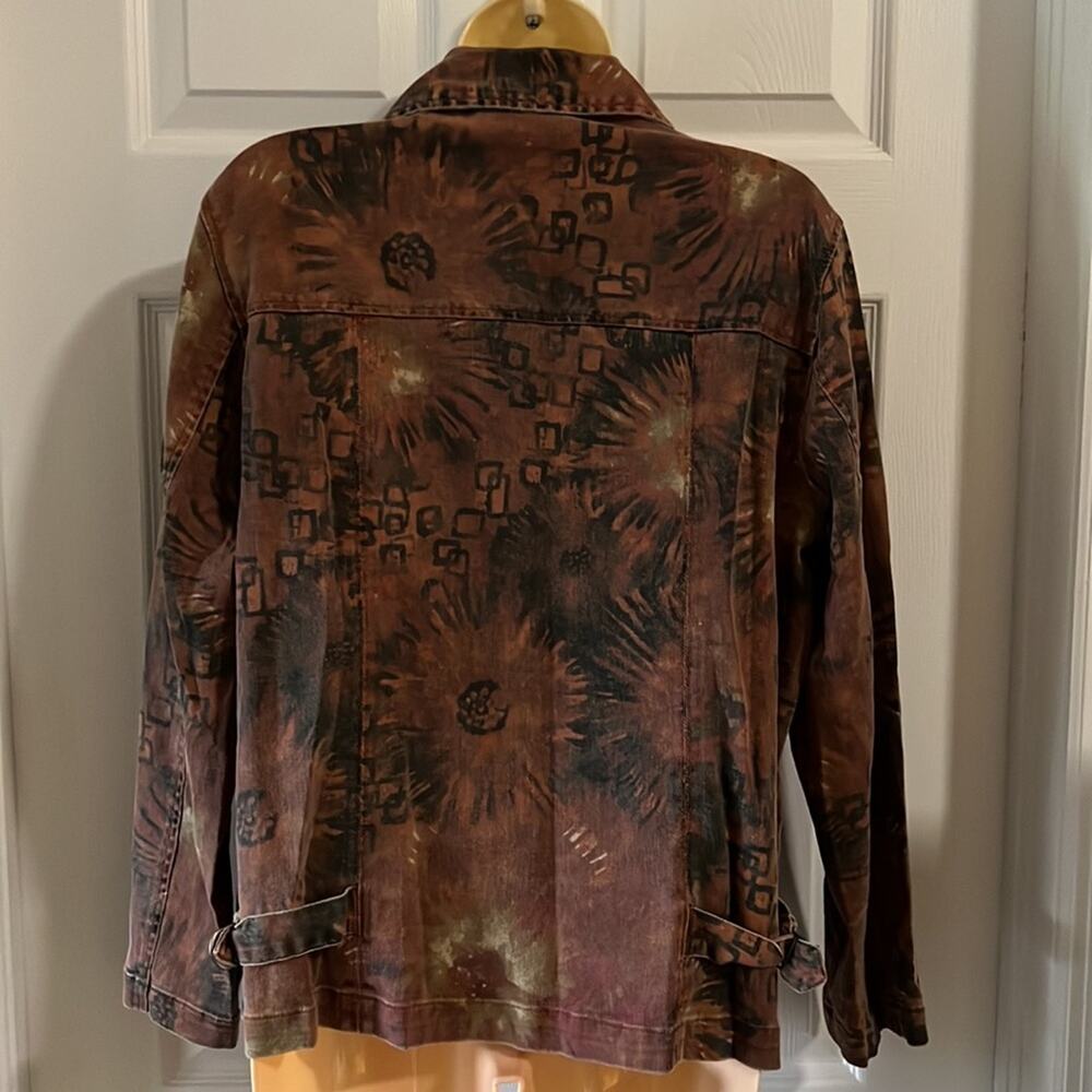 Chico's Brown And Black Patterned Jacket - image 3